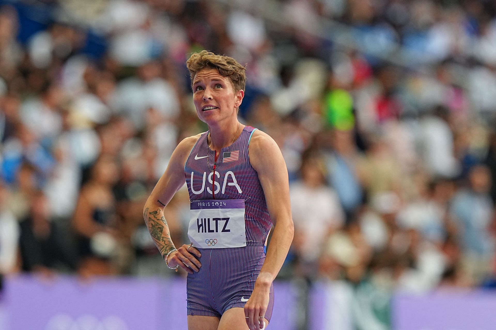 Nikki Hiltz during the 2024 Olympic Games in Paris, France. (Photo via Getty Images)